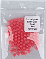 5mm Bead/Glow Red/100 pack