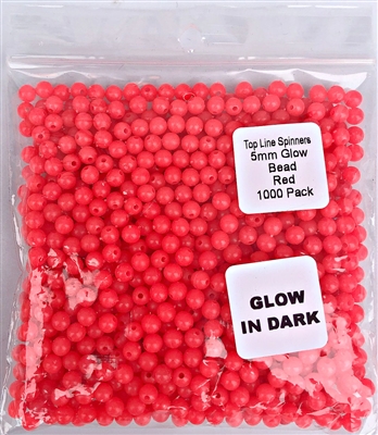 5mm Bead/Glow Red/1000 pack