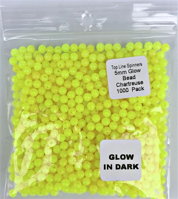 5mm Bead/Glow Chartreuse (Yellow)/1000 pack