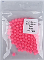 5mm Bead/Glow Pink/100 pack