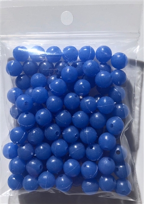 Size 6mm Round Bead/Blue Glow/100 Pack