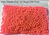 Size 8mm Round Bead/"Steelie Pink"/1000 Pack