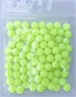 Size 8mm Round Bead/Glow Bead--Chartreuse/100 pack
