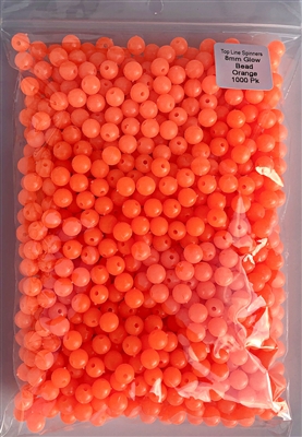 8mm Orange Glow (Luminous) Bead/1000 Pack