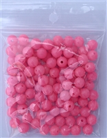 Size 8mm Round Bead/Glow Bead--Pink/100 pack