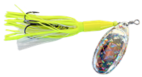 1 oz. Conehead Series Spinner/SG Finish w/Chartreuse & Pearl UV Skirt/1 Pack