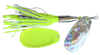 1 oz. Conehead Series Spinner/SG Finish Front/Chartreuse Back w/Chartreuse & Pearl UV Skirt/1 Pack