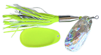 1 oz. Conehead Series Spinner/SG Finish Front/Chartreuse Back w/Chartreuse & Pearl UV Skirt/1 Pack