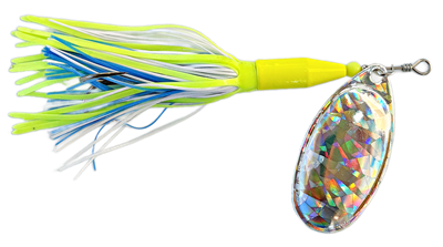 1 oz. Conehead Series Spinner/SG Finish w/Chartreuse &  Blue Skirt/1 Pack