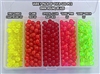 Variety Pack of Over 500 8mm Round Beads in Plastic Storage Box