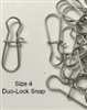 Size 4 Duo Lock Snap/Aprox. 30# test/25 Pack