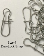 Size 4 Duo Lock Snap/Aprox. 30# test/25 Pack