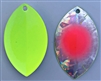 Size 7 FB Series Blade/Silver SG w/Large Red Dot/Chartreuse Back/2 Pack