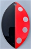 Size 7 FB Series Blade/Black & Red w/White 4 Dot/White Back2 Pack