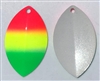 Size 7 FB Series Blade/Flame/Yellow/Green Tip w/Pearl White Back/2 Pack