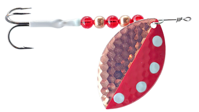 Size 7 FB (Mag Willow) Spinner/Hex Copper/Red w/White 4 Dot