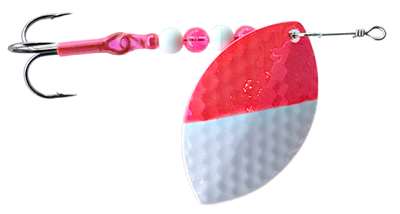 Size 7 FB (Mag Willow) Spinner/Candy Pink/White 50-50