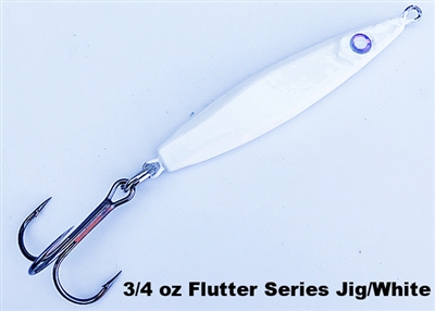 3/4 Ounce Flutter Series Jig/White/1 per pack