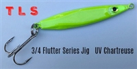 3/4 Ounce Flutter Series Jig/UV Chartreuse/1 per pack