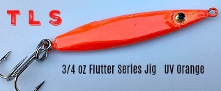 3/4 Ounce Flutter Series Jig/UV Orange/1 per pack