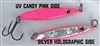 3/4 Ounce Flutter Series Jig/Hot Candy Pink UV/Silver Holographic/1 per pack