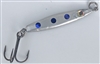 3/4 Ounce Flutter Series Jig/Silver w/Chrome Blue Dots/1 per pack