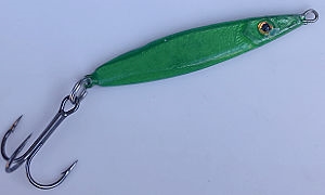 3/4 Ounce Flutter Series Jig/Super Glow Green/1 per pack