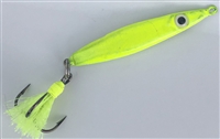 3/4 Ounce Flutter Series Jig/Super Glow Chartreuse w/Dressed Hook/1 per pack