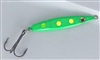 3/4 Ounce Flutter Series Jig/Green UV w/Chartreuse UV Dots/1 per pack