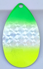 Size 7 Indiana Series Blade/Green & Chartreuse Double Trouble/2 pack