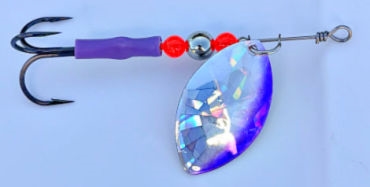 Size 3.5 KraZ8 Series Spinner/SG Front w/Candy Purple Edge/1 Per Pack