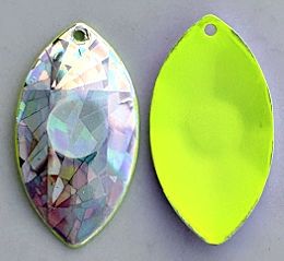Size 5.5 KRAZ8 Series Blade/Silver Holographic SG  w/ Chartreuse Back/2 Pack