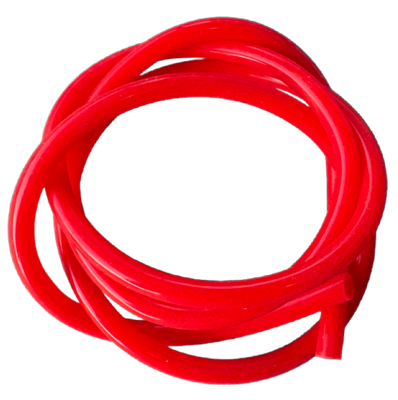 Large Hook Tubing/4mm ID x 6mm OD/Flame Red/3 ft.