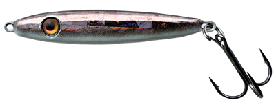 1.5 oz Minnow Style Jig/Dark Baitfish w/White Back/Belly/1 pack