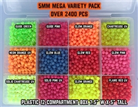MEGA Variety Pack/2400 + 5mm Round UV and Glow Beads