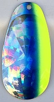 Size 6 RATLER French Blade/ Holographic SG w/Chartreuse & Blue Edge/2 pack