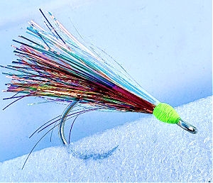 3/0 Rock Fish/Salmon Fly/Holographic Peacock/Pearl/3 Pack