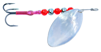 Size 6N Sage Series Spinner/Silver Blade w/Red Beads