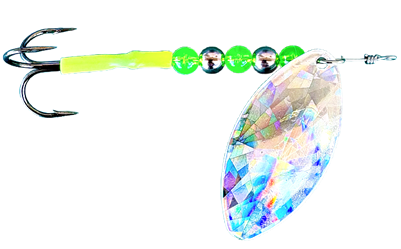 Size 6N Sage Series Spinner/Silver SG w/Chartreuse and Silver Beads