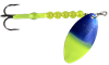 Size 6N Sage Series Spinner/Candy Blue w/Chartreuse Tip/AKA "Seahawk"/Silver Back