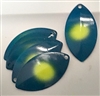 Size 5N FB Series Blade/Blue Both Sides w/Chartreuse Dot/6 Pack