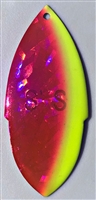 Size 7 SKS Series Blade/Hot Pink SG w/Chartruese Edge/Silver Back/2 Pack