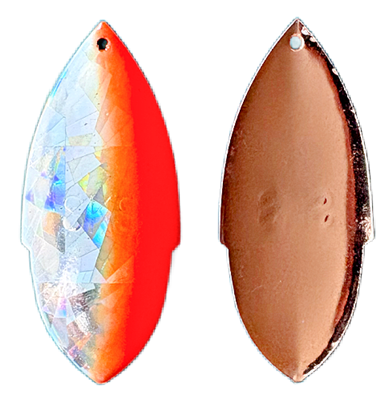 Size 7 SKS Series Blade/Silver SG w/Flame & Orange Edge/Copper Back/2 Pack