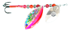 SKS Double Blade Spinner/Silver/SG w/Pink and Red Edge
