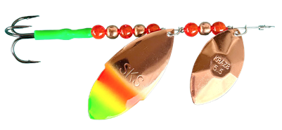 SKS Double Blade Spinner/Copper/Copper "Mexican Hat"