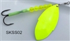 SKS Single Blade Spinner/Chartreuse Both Sides