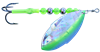 SKS Single Blade Spinner/Silver SG w/Blue & Chartreuse Edge
