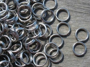 Size 7 Stainless Steel Split Rings/50 Pack