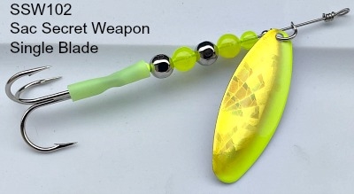 SSW Single Blade Spinner/Chartruese SG w/Chartruese Edge