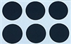 1/2" Round Dot/Black/48 Pack